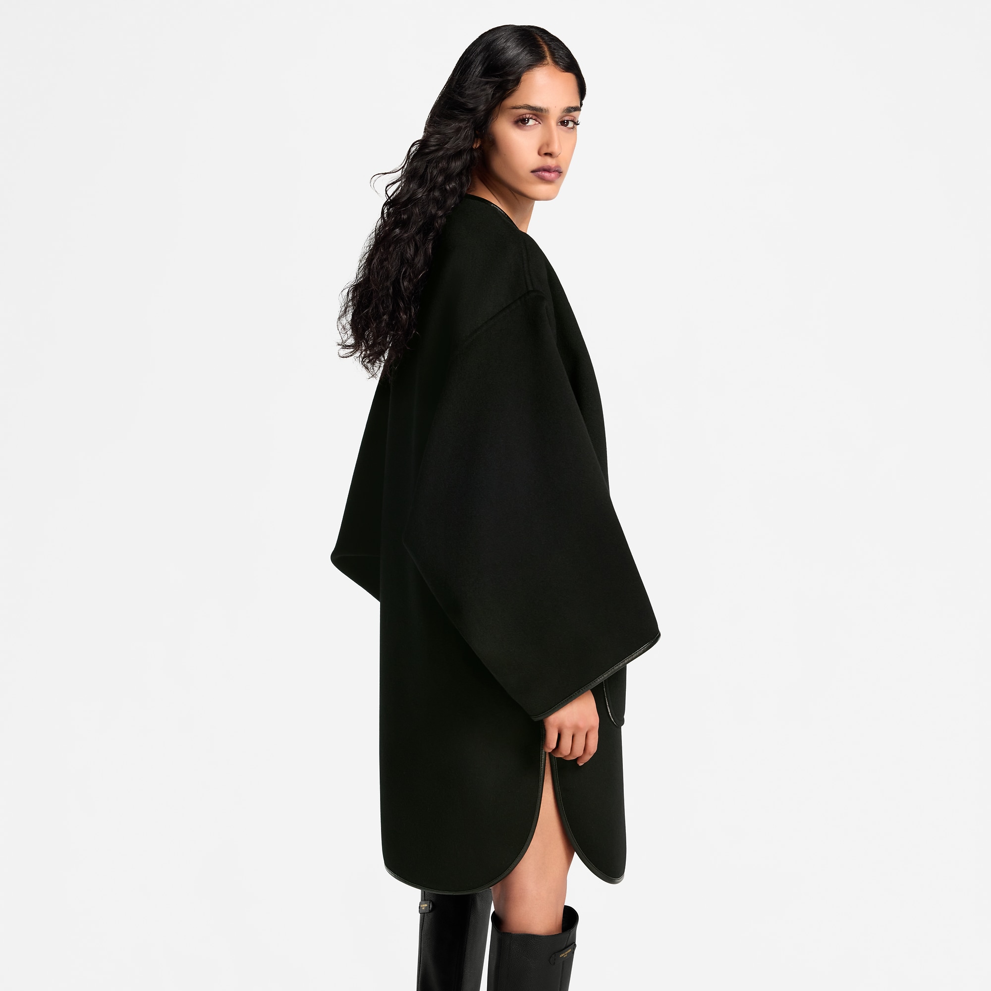 Shop LOUIS VUITTON Double Face Clip Front Coat at Beverly